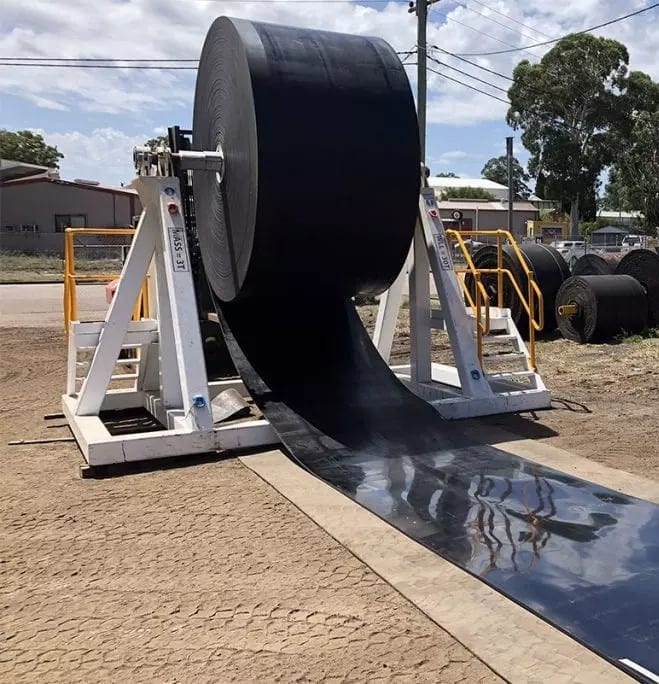 This is an image of a new conveyor belt on the About Us page ready for conveyor belt refurbishment.